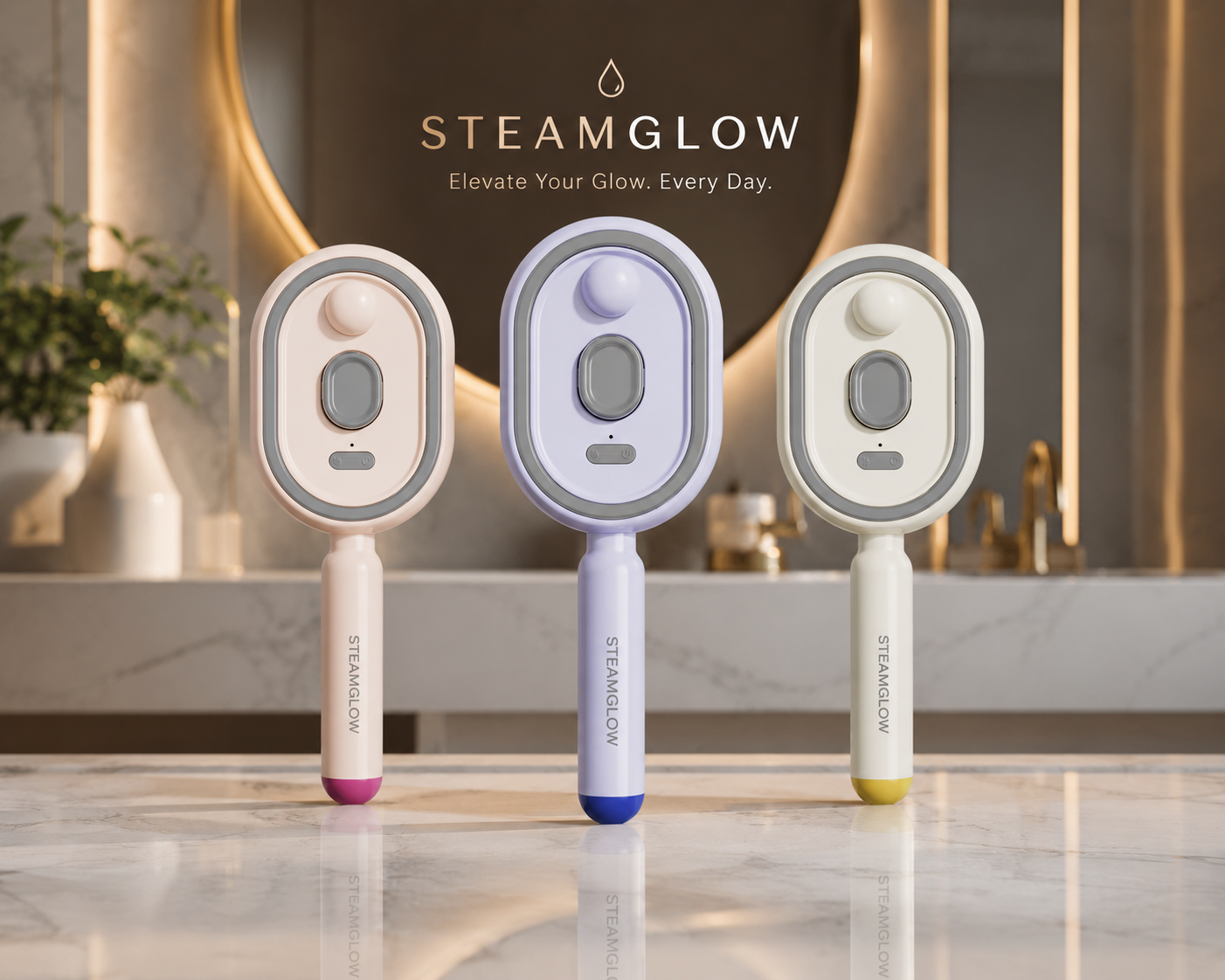 SteamGlow steam massage comb